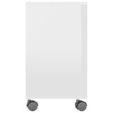 ZNTS Side Table High Gloss White 70x35x55 cm Engineered Wood 802126