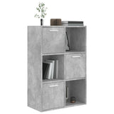 Storage Cabinet Concrete Grey Engineered Wood Medium 801138