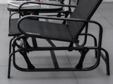 Outdoor Gliding Rocking Chair with Sturdy Metal Frame Garden Comfortable Swing Chair for Patio, T3398P325268