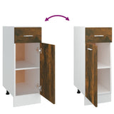 Drawer Bottom Cabinet Lyon Smoked Oak 30x46x81.5 cm Engineered Wood 815567