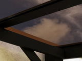 3 x 3m Metal Pergola with UPF 50 and Waterproof Roof, Wall-Mounted or Free Standing Garden Gazebo, T3398P317660