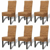 Dining Chairs 6 pcs Abaca and Solid Mango Wood 274201