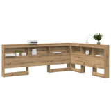 Storage Headboard with Shelf Artisan Oak 135 cm Engineered Wood 3335556