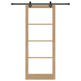Sliding Door ORKDAL Natural and Black 93 x 232 cm 3332179