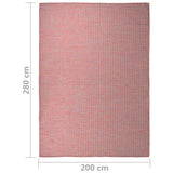 Outdoor Flatweave Rug 200x280 cm Red 340826