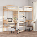 Loft Bed Frame without Mattress 80x200cm Solid Wood Pine 3308544