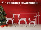 3-Piece Lighted Christmas Reindeer Family Set Outdoor Decorations, Weather Proof 2D Deer Family Set 92590347