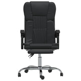 ZNTS Reclining Office Chair Black Faux Leather 349795