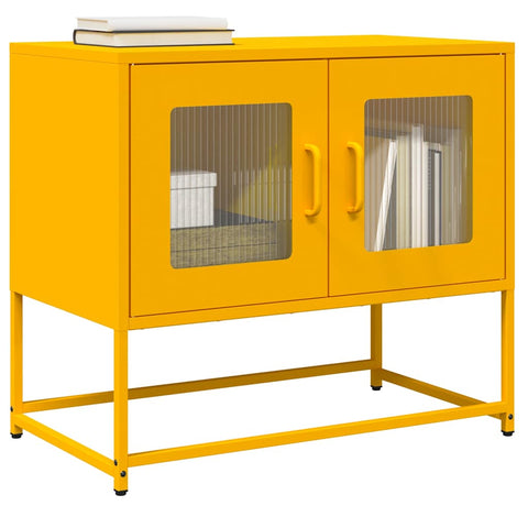 ZNTS TV Cabinet Mustard Yellow 68x39x60.5 cm Cold-rolled Steel 853335