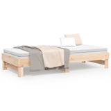Pull-out Day Bed without Mattress 2x cm Solid Wood Pine 823384