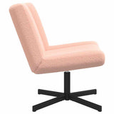 Swivel Chair Pink 63 x 75 x 76 cm Sheepskin 42007336