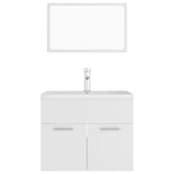 Bathroom Furniture Set White Engineered Wood 3071315