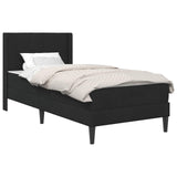 Bed Frame with Mattress with Headboard Black 90 x 190 cm Velvet 3415246