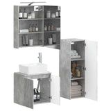 Bathroom Furniture Set 4 pcs Concrete Grey 3407434
