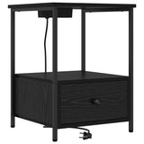 Bedside Cabinet 2 pcs Black Oak 42 x 41 x 56 cm Engineered Wood 859431