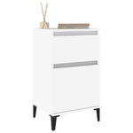 ZNTS Bedside Cabinet White 40x35x70 cm 819708