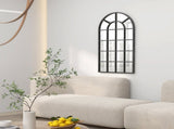 110 x 62 cm Arched Decorative Wall Mirror for Bedroom Living Room, Modern Window Bathroom Mirror for T3398P344241