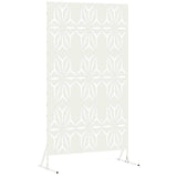 Privacy Screen White 100 x 50 x 180 cm Steel 868585