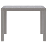 Garden Dining Table Light Grey 100 x 100 x 73 cm Poly Rattan 871683