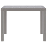 Garden Table Light Grey 100 x 100 x 73 cm Poly Rattan 871683