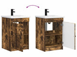 Bathroom Vanity with Sink Smoked Oak 42 x 40 x 84.5 cm 890029