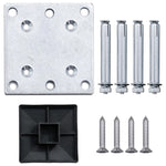 WPC Fence Set 1 Square + 1 Slanted 273x186 cm Grey 3054431