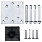 WPC Fence Set 1 Square + 1 Slanted 273x186 cm Grey 3054431