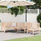 ZNTS 3 Piece Garden Lounge Set Solid Wood Pine 825142