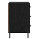 Bedside Cabinet Black Oak 40 x 40 x 66 cm Engineered Wood 882127