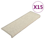 Stair Mats 15 pcs 65x21x4 cm Silver Rectangular Edge 326907
