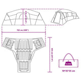 Family Tent Grey and Orange 762 x 655 x 218 cm Taffeta 42001156