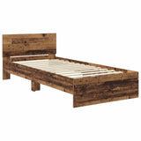 Bed Frame with Headboard Old Wood 90 x 190 cm Engineered Wood 885832
