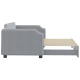 Daybed with Trundle without Mattress Light Grey 90x190 cm Single 3197705