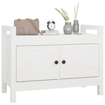 ZNTS Hall Bench White 80x40x60 cm Solid Wood Pine 821780