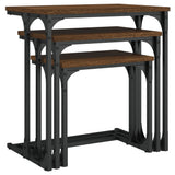 Nesting Coffee Tables 3 pcs Brown Oak Engineered Wood 837821