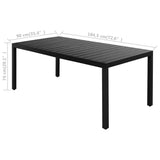 Dining Set Black WPC, Aluminium, PVC Rattan, Steel 9-piece set 3060123