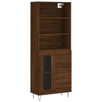 Highboard Brown Oak 69.5x34x180 cm Engineered Wood 3189508