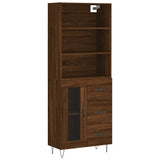Highboard Brown Oak 69.5x34x180 cm Engineered Wood 3189508