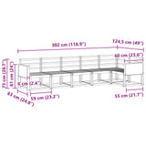 Outdoor Sofa Set 6 pcs Natural Solid Acacia Wood 3385255