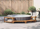 Hot Tub Surround Half-Round Brown 272 x 120 x 55.5 cm 4108127