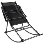 Garden Rocking Chair Steel and Textilene Black 42158