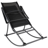 Garden Rocking Chair Steel and Textilene Black 42158