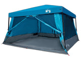 Camping Tent Set Folding 2 pcs Blue Taffeta and Fabric 3337172
