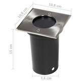 Outdoor Ground Lights 12 pcs Square 160437