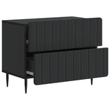 Bedside Cabinet Black 62 x 34.5 x 49.5 cm Engineered Wood 894316
