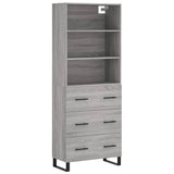 Highboard Grey Sonoma 69.5x34x180 cm Engineered Wood 3189411