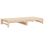 ZNTS Pull-out Day Bed without Mattress 2x cm Solid Wood Pine 823404