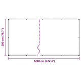 Clear Tarpaulin with Eyelets 2x12 m PVC 4018598