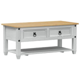 Coffee Table with Drawer White 100 x 48 x 45 cm Solid Pine Wood 42024941