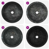 Sink 40x12 cm Marble Black 142774